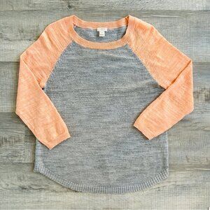 J. Crew Airspun Colorblock Baseball Sweater (size S)